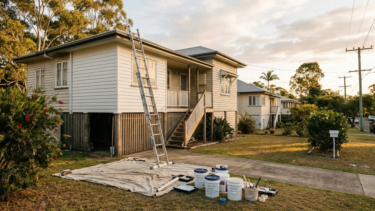 Brisbane painter context shot for "What actually drives the cost of painting a house in Belmont?"