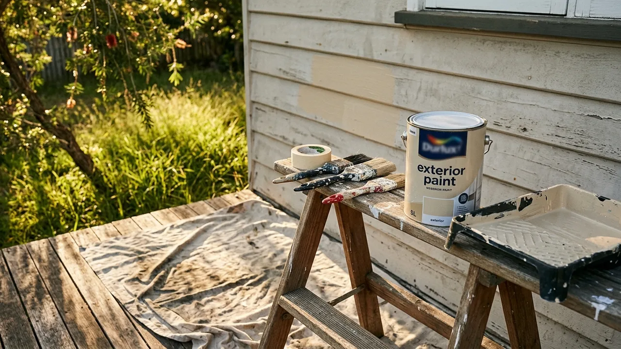 Brisbane painter detail relevant to "Should you paint your own house or hire a professional in Brisbane?"