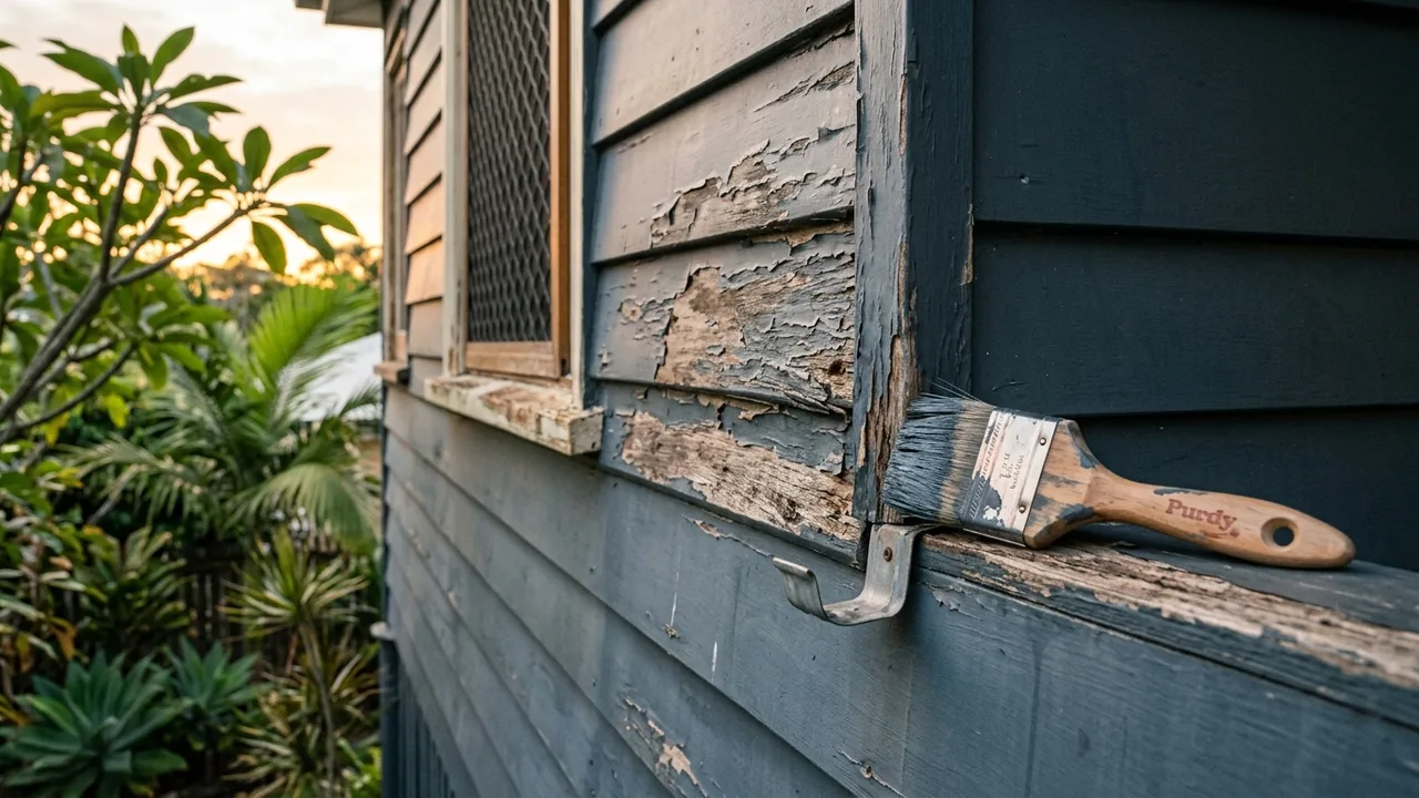 Brisbane painter detail relevant to "How often does a Brisbane home exterior actually need repainting?"
