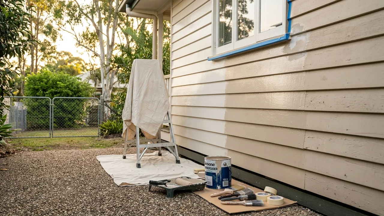 Brisbane painter context shot for "How do you get a painting quote that is actually accurate and fair?"